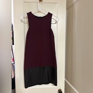 love...ady Burgundy and Black Mini Dress